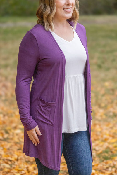 IN STOCK Classic Cardigan - Purple FINAL SALE