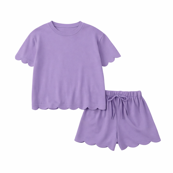 PREORDER: Scalloped Shirt & Short Set 3.16.26