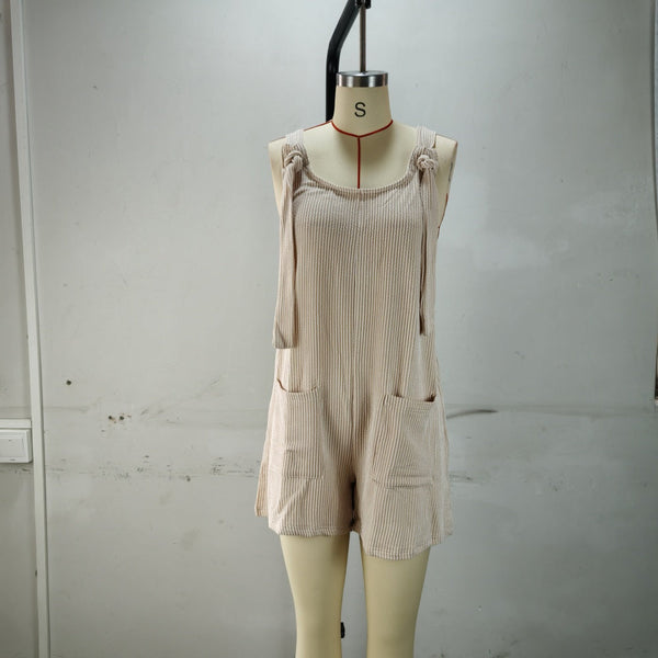 PREORDER: The Kaila Adjustable Tie Straps Romper RERUN 3.16.26 - Pumpkin Patch Co