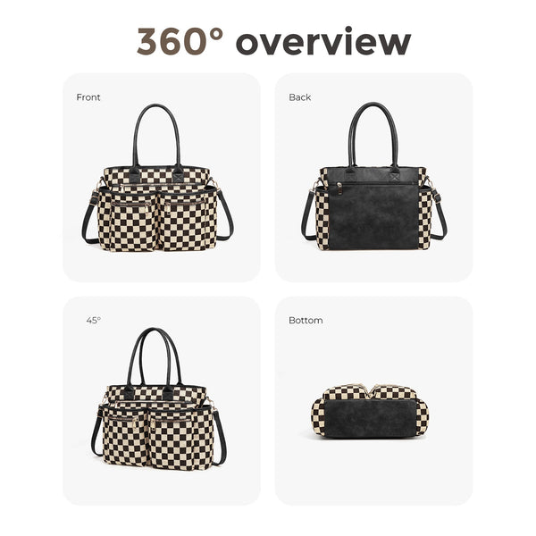 PREORDER: On-The-Go Checkered Organizer Tote RERUN 6.8.26 osym - Pumpkin Patch Co