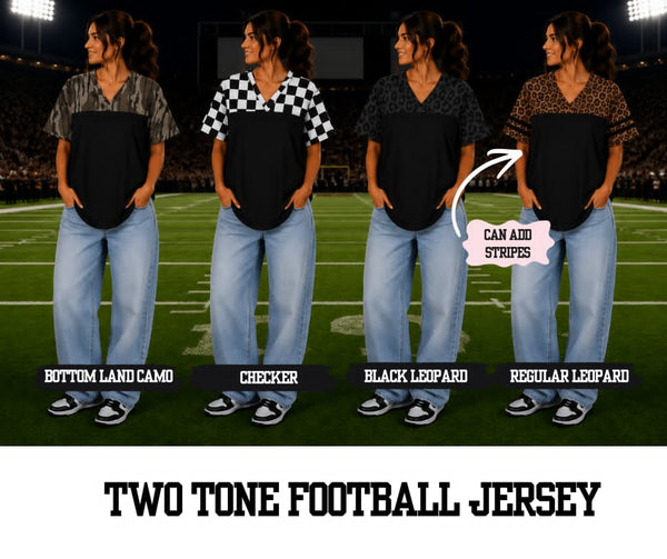 PREORDER: Custom Football Jersey (Front Text) 7.20.26