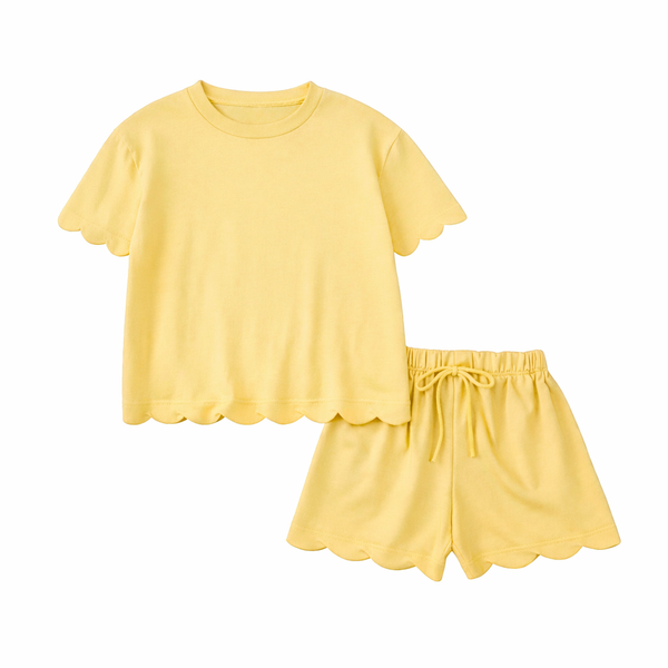 PREORDER: Scalloped Shirt & Short Set 3.16.26