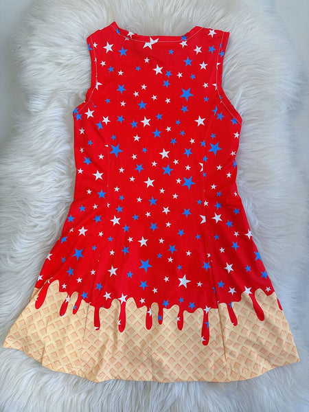 PREORDER: Girls Athletic Ice Cream Drip Dress 3.16.26