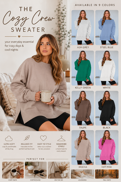 PREORDER: The Cozy Crew Sweater 7.20.26
