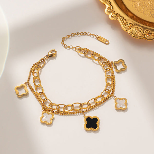 PREORDER: Clover Double Chain Bracelet 8.10.26 OSYM