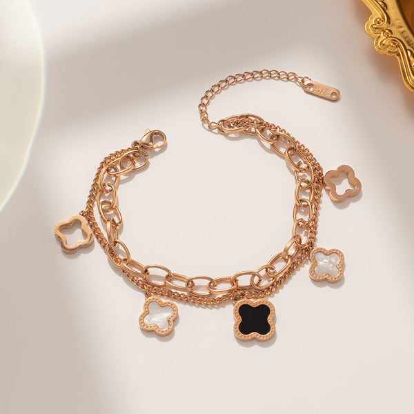PREORDER: Clover Double Chain Bracelet 8.10.26 OSYM