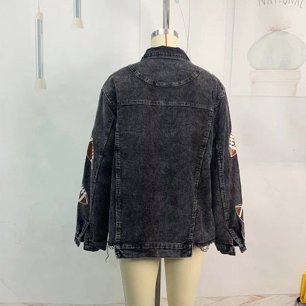 RTS: Football Corduroy Jacket- - Pumpkin Patch Co