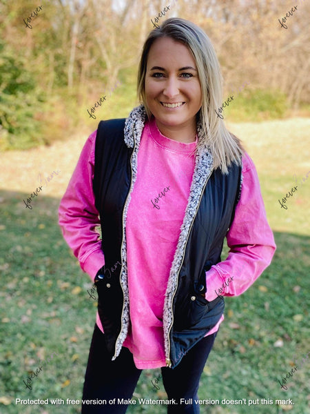 RTS: Mineral Washed Long sleeve Crews (boyfriend fit oversized)- - Pumpkin Patch Co