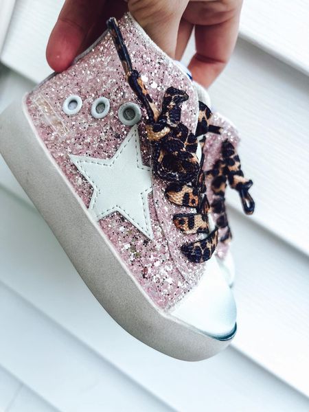 rts: High Top Star Sparkle and Leopard Tennis Shoe (high quality)- - Pumpkin Patch Co