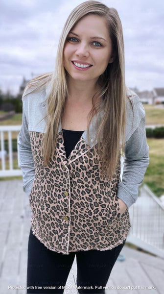 RTS: LEOPARD AND SWEATER SHACKET- - Pumpkin Patch Co