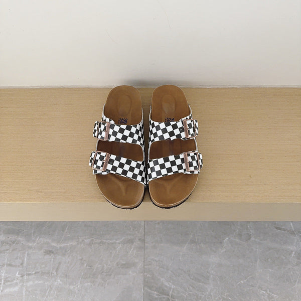 PREORDER: Checkered Two Strap Sandals 3.16.26