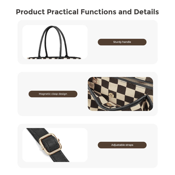 PREORDER: On-The-Go Checkered Organizer Tote RERUN 6.8.26 osym - Pumpkin Patch Co
