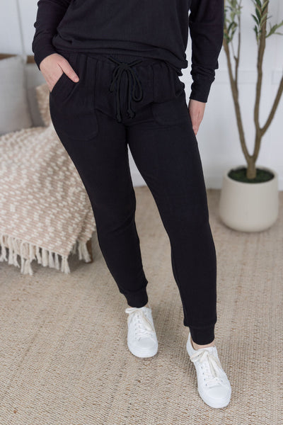 IN STOCK Corrine Joggers - Black - Pumpkin Patch Co