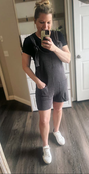 PREORDER: The Kaila Adjustable Tie Straps Romper RERUN 3.16.26 - Pumpkin Patch Co