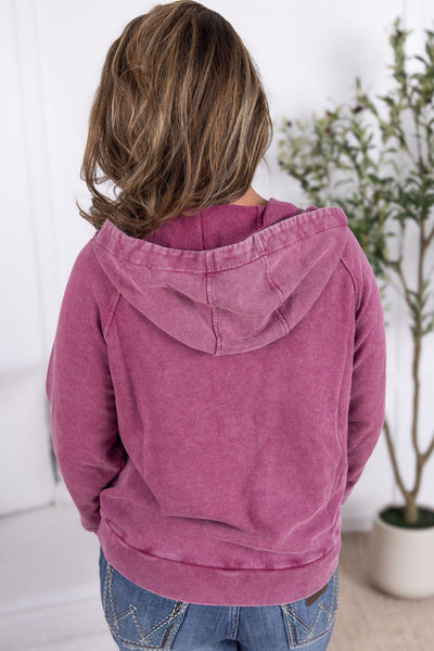 IN STOCK Ryker Vintage Wash Hoodie- Berry - Pumpkin Patch Co