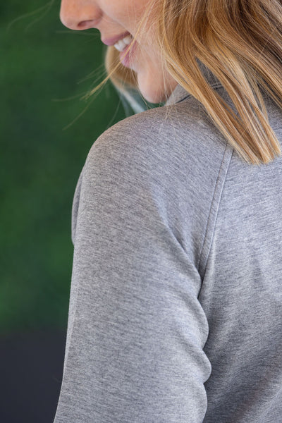IN STOCK Mia Scuba Halfzip - Grey FINAL SALE - Pumpkin Patch Co