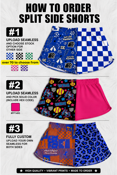PREORDER: Split Side Shorts (Seamless + Standard Print) 5.18.26