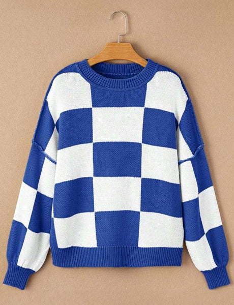 PREORDER: Cozy Checker Sweater 8.10.26