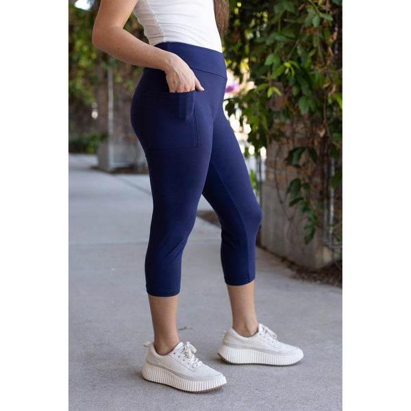 PreOrder  |  Navy CAPRI with Pocket   - Luxe Leggings by Julia Rose®