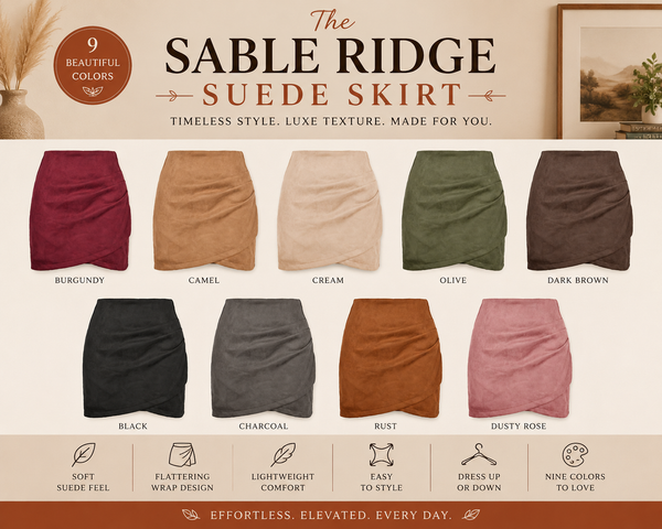 PREORDER: Sable Ridge Suede Skirt 8.17.26 OSYM
