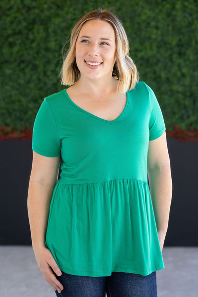 IN STOCK Sarah Ruffle Short Sleeve - Green FINAL SALE - Pumpkin Patch Co