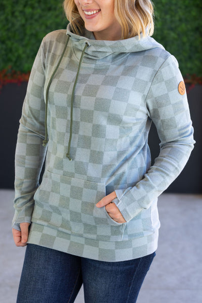 IN STOCK Ashley Hoodie - Olive Checkers
