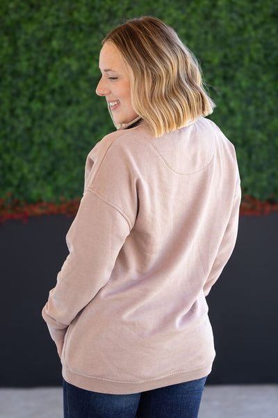 IN STOCK Jesse Vintage Wash Snap Pullover - Tan - Pumpkin Patch Co