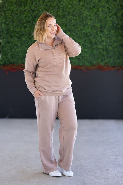 IN STOCK Jesse Vintage Wash Snap Pullover - Tan - Pumpkin Patch Co