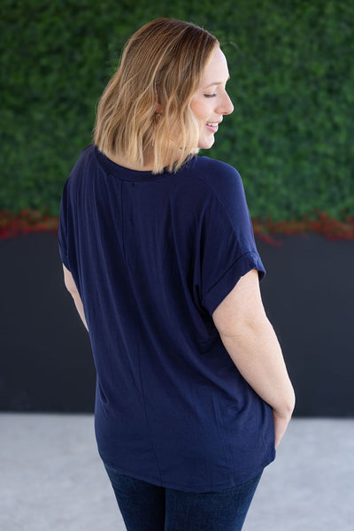 IN STOCK Sierra Pocket Top - Navy - Pumpkin Patch Co