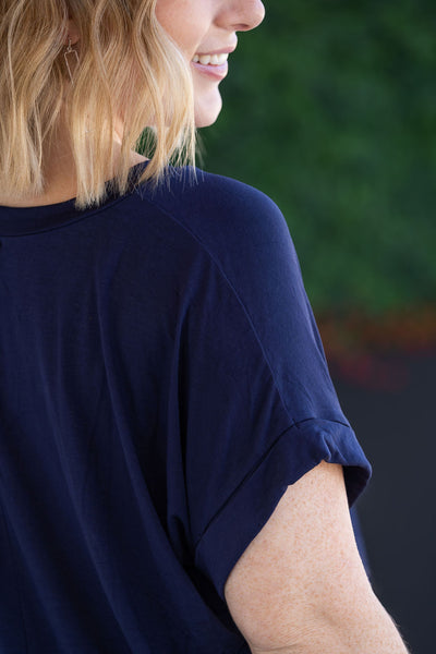 IN STOCK Sierra Pocket Top - Navy - Pumpkin Patch Co