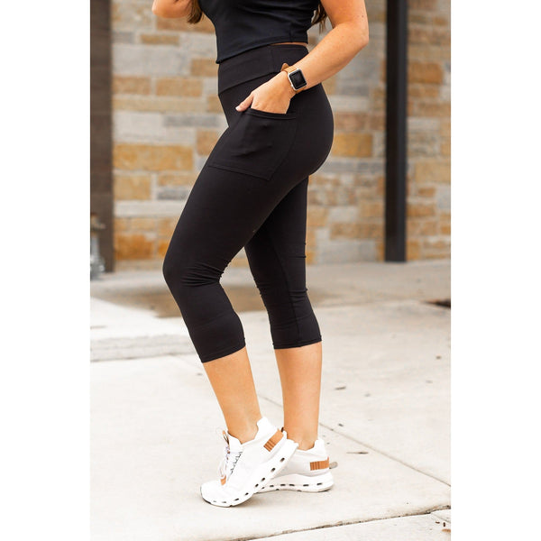 PreOrder |  Black CAPRI with POCKETS  - Luxe Leggings by Julia Rose®