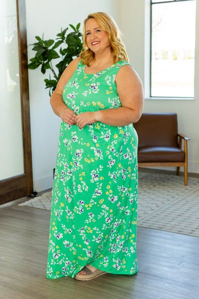 IN STOCK Samantha Maxi Dress - Green Floral FINAL SALE