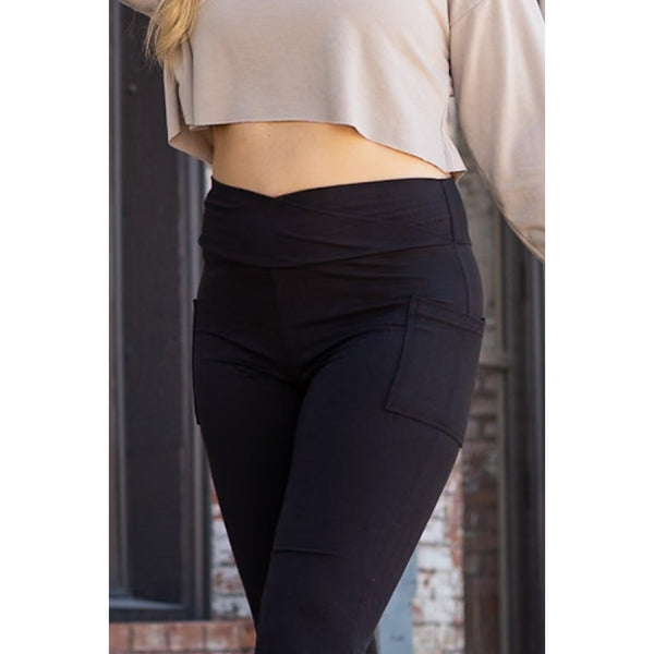 Ready to Ship | The Liz - Crossover 30"  Bootcut Leggings with Pockets Round 2