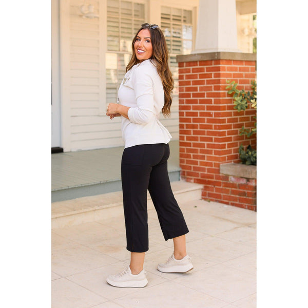 Ready to Ship | The Gabriella -Black  High Waisted Gaucho Pants - Round 6