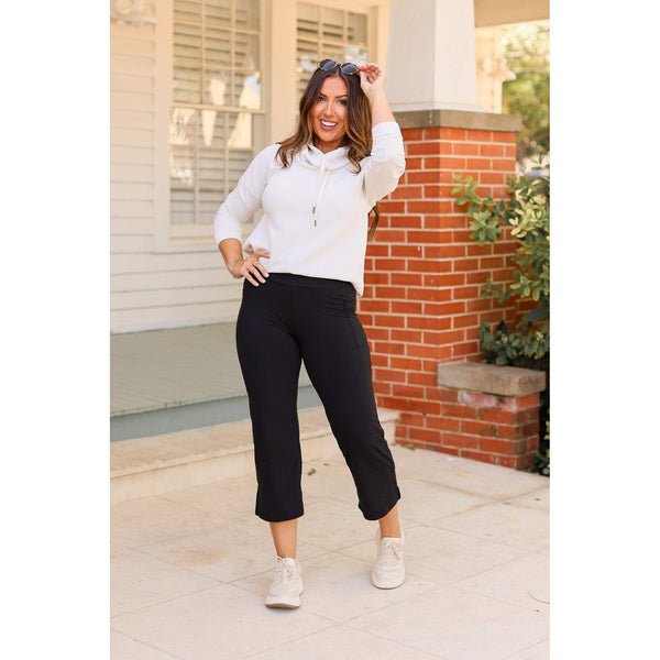 Ready to Ship | The Gabriella -Black  High Waisted Gaucho Pants - Round 6