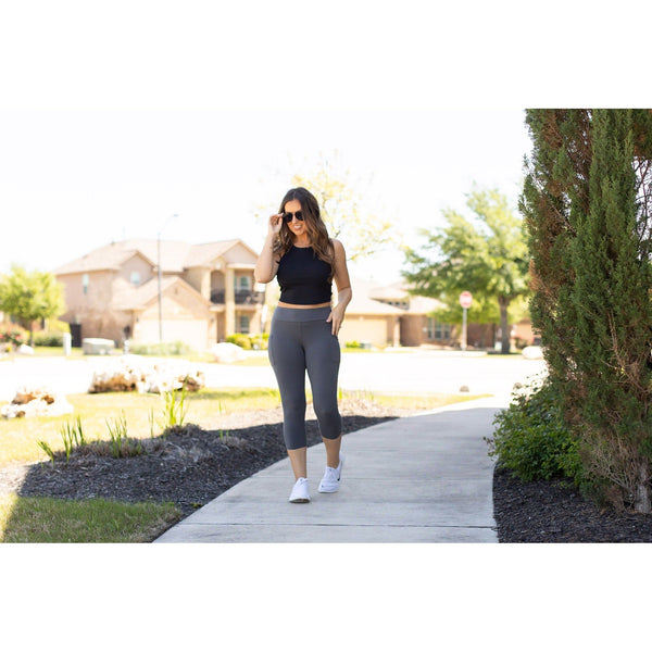 PreOrder | Charcoal CAPRI with POCKETS  - Luxe Leggings by Julia Rose®