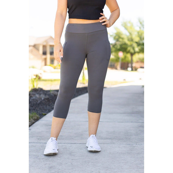 PreOrder | Charcoal CAPRI with POCKETS  - Luxe Leggings by Julia Rose®