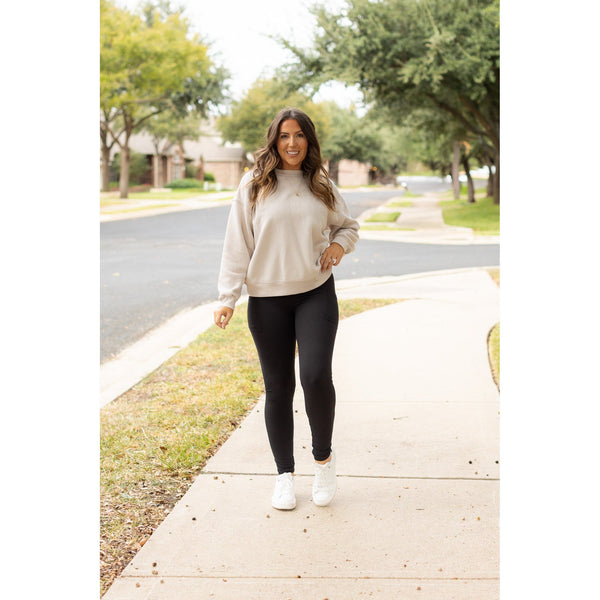 Ready to Ship | BLACK FULL-LENGTH Leggings with POCKET  - Luxe Leggings by Julia Rose®