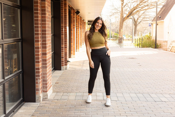 PreOrder | The Adriana - Tummy Control Full Length Leggings with Pockets