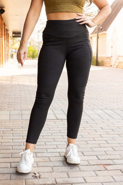 PreOrder | The Adriana - Tummy Control Full Length Leggings with Pockets