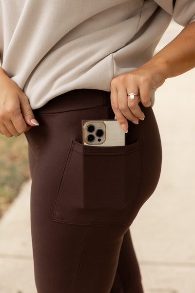 Ready to Ship  | The Whitney - Brown High Waisted Gaucho Pants ROUND 2 *