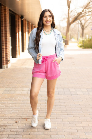 PreOrder | The Emelia Terry Cloth Shorts - Pink