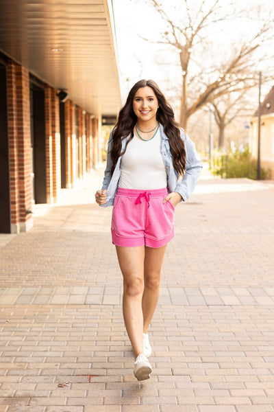 PreOrder | The Emelia Terry Cloth Shorts - Pink