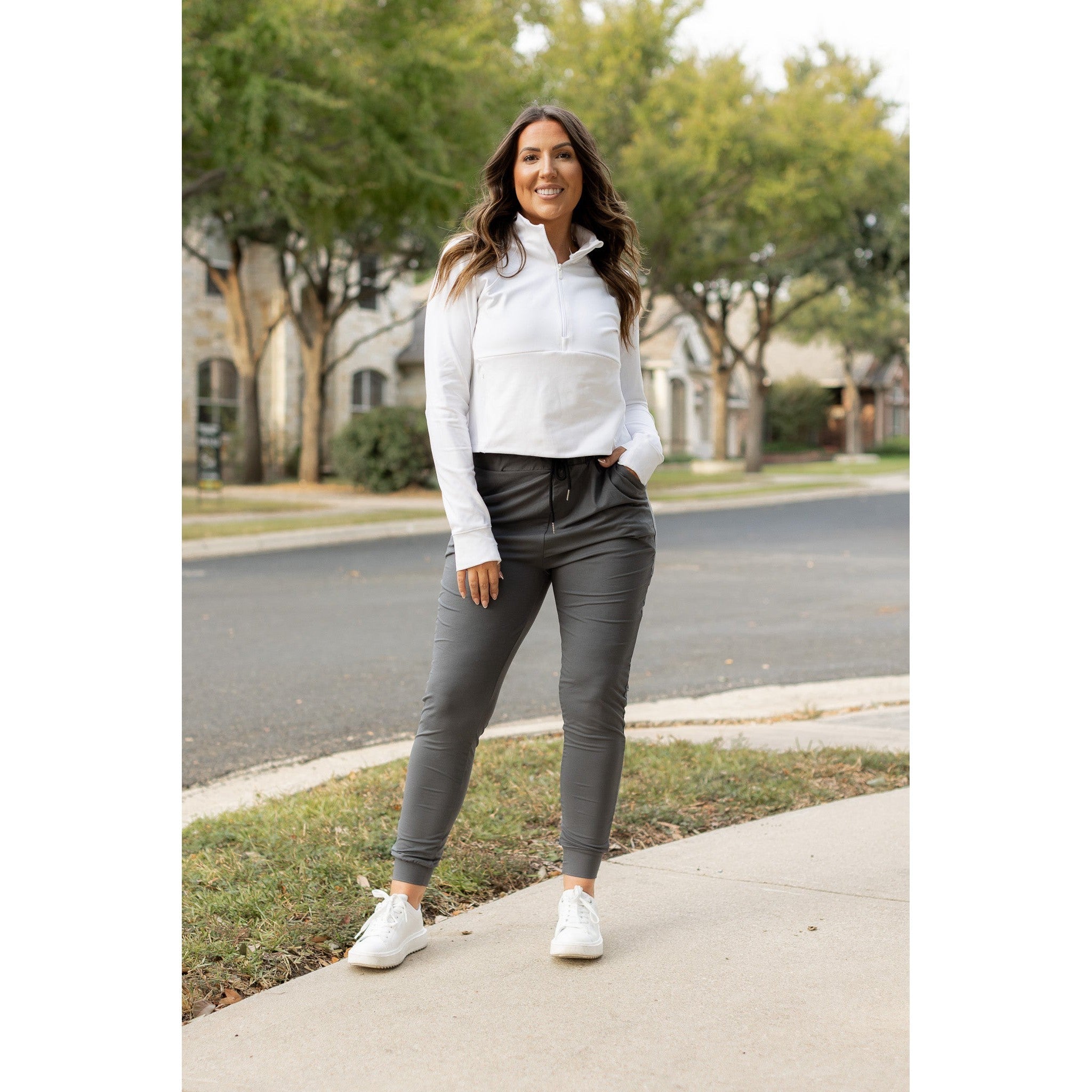 Ready to Ship | The Cindy Charcoal Joggers - Luxe Leggings by Julia Rose® Round 2