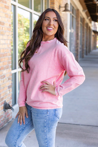 IN STOCK Catherine Corded Pullover - Pink Sands FINAL SALE