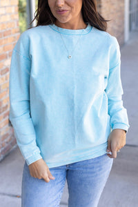IN STOCK Catherine Corded Pullover - Ocean Blue FINAL SALE