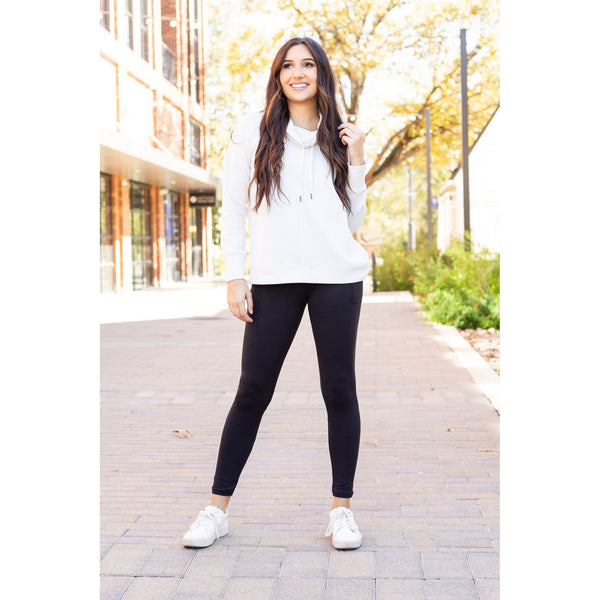 PreOrder  | BLACK FULL-LENGTH Leggings with POCKET - Luxe Leggings by Julia Rose® R6