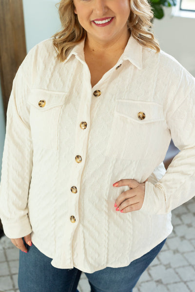 IN STOCK Cable Knit Jacket - Ivory