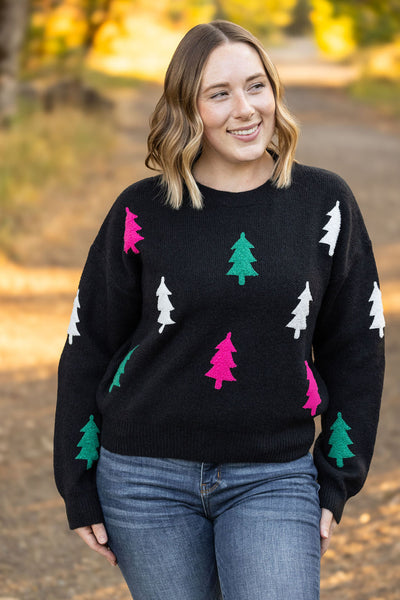 IN STOCK Festive Bright Trees Sweater