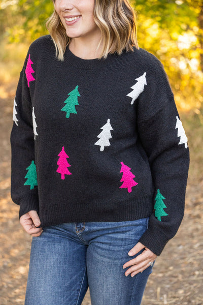 IN STOCK Festive Bright Trees Sweater